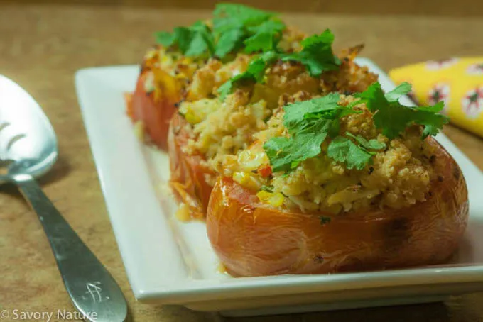 Baked Tomatoes With Crab