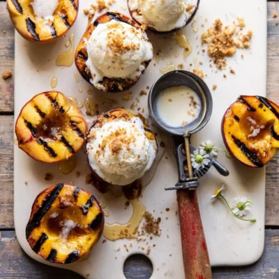 Baked Vanilla Peaches