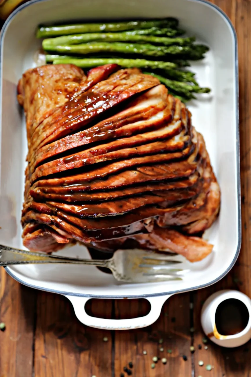 Balsamic And Dijon Glazed Ham With