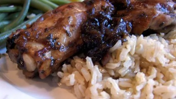 Balsamic Chicken Thighs With Red Onions