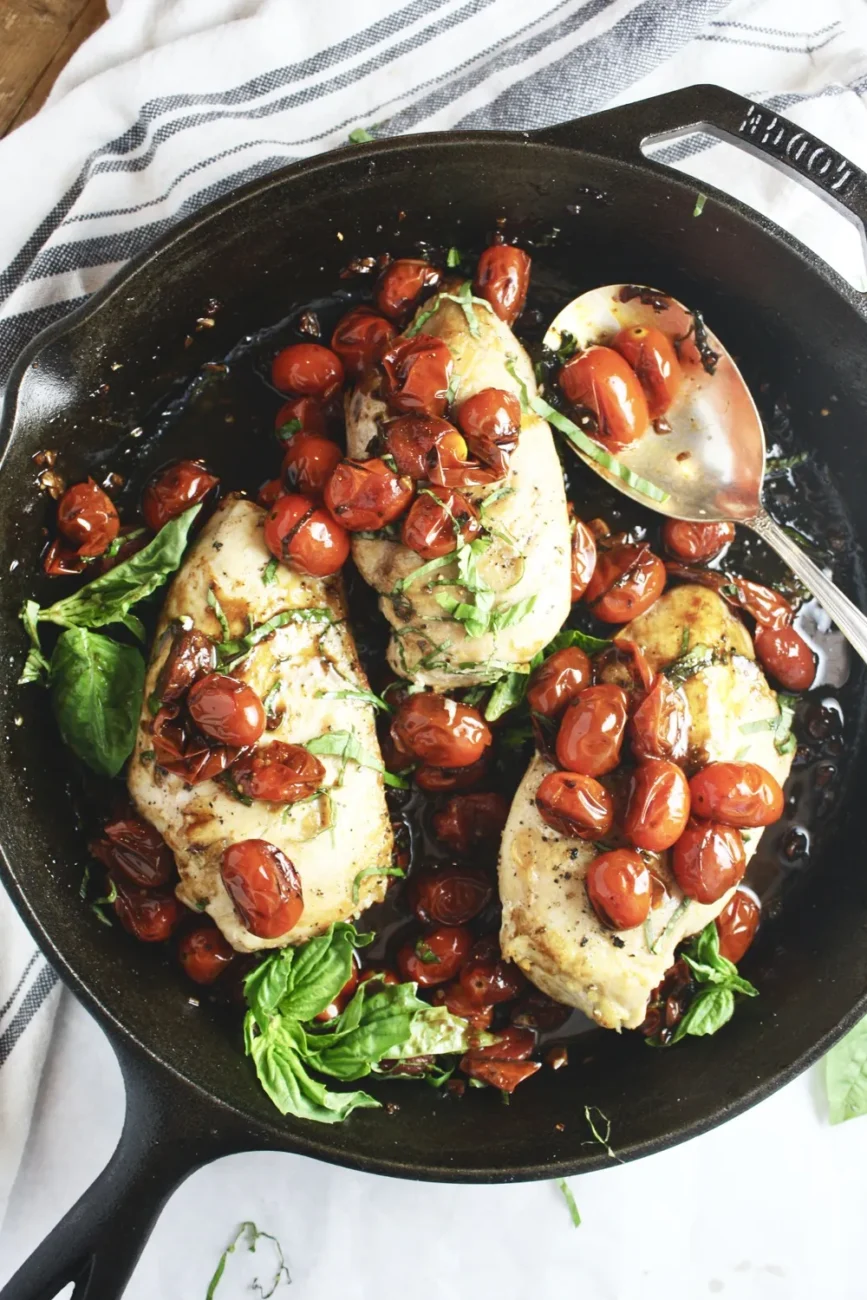 Balsamic Glazed Chicken with Fresh Tomatoes