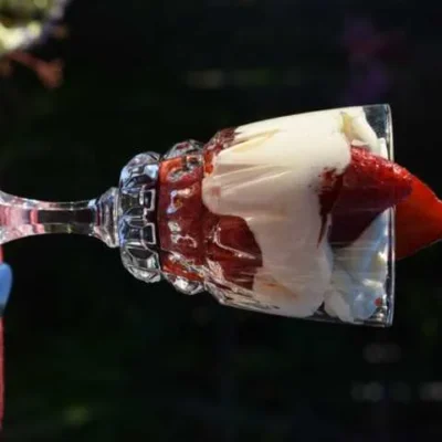 Balsamic Strawberries With Whipped