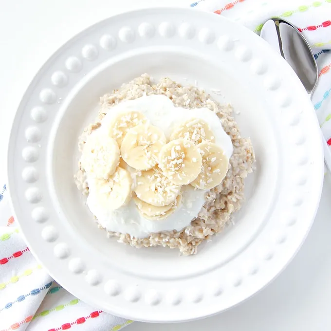 Banana And Coconut Oatmeal