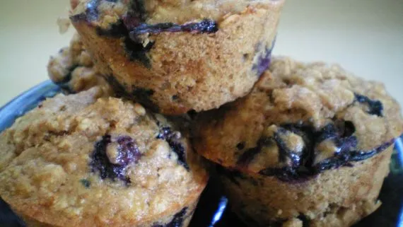 Banana Berry Oatmeal Muffin Delights