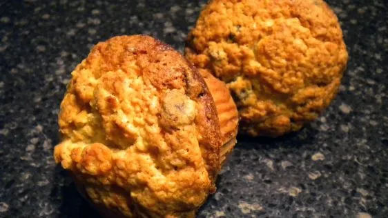 Banana Bran Muffins With Strawberry