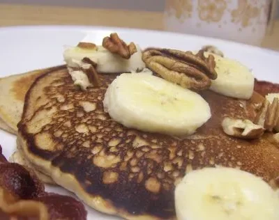 Banana Pecan Buttermilk Pancakes