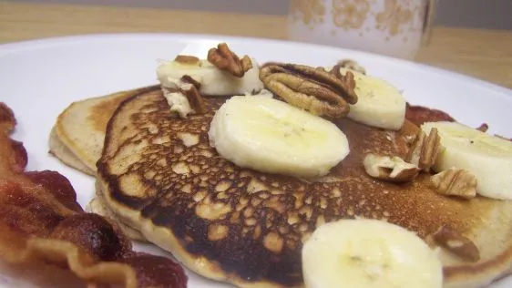 Banana Pecan Buttermilk Pancakes