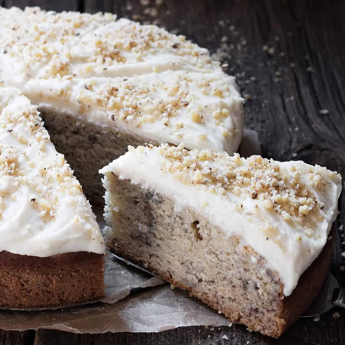 Banana Sour Cream Cake With Cream Cheese