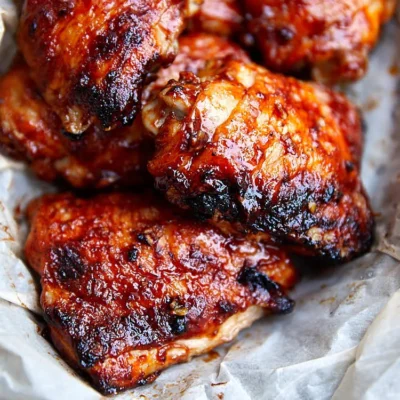 Barbecued Oven Baked Chicken Thighs