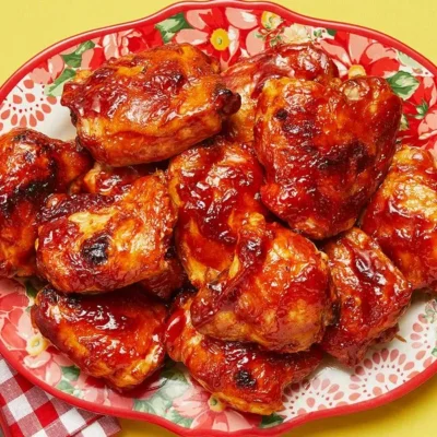 Barbecued Oven Baked Chicken Thighs