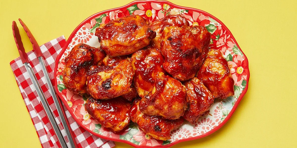 Barbecued Oven Baked Chicken Thighs