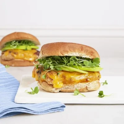 Barbequed Cheddar Burgers