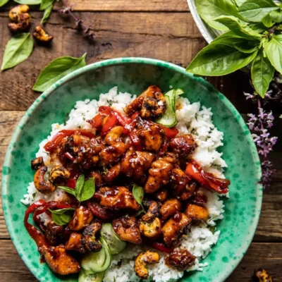 Basil Chicken And Cashew Nuts