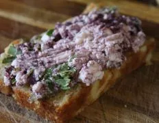 Basil Feta Olive Toast