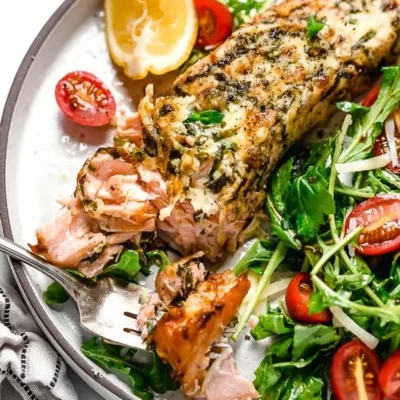 Basil-Parmesan Crusted Salmon Air Fryer Or Oven