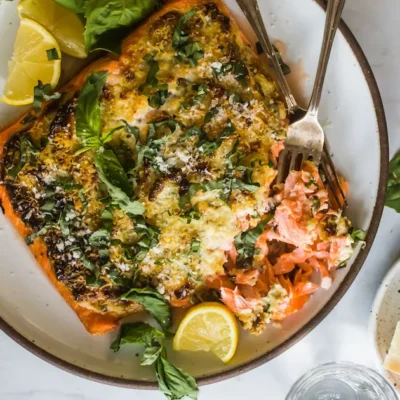 Basil-Parmesan Crusted Salmon Air Fryer Or Oven