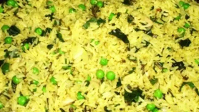 Basmati Rice With Cashews, Peas And Fresh