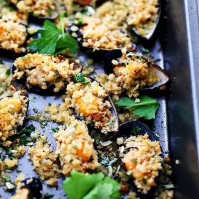 Batter-Fried Mussels With Garlic Sauce