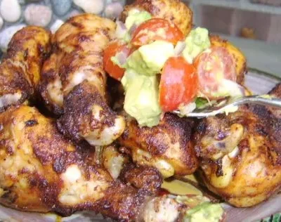 Bbq Chili Drumsticks With Avocado