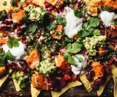 Bean And Sweet Potato Nachos