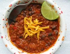 Beef Chili With Bacon & Black Beans