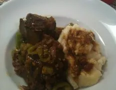 Beef Short Ribs In Chipotle And Green Chili Sauce