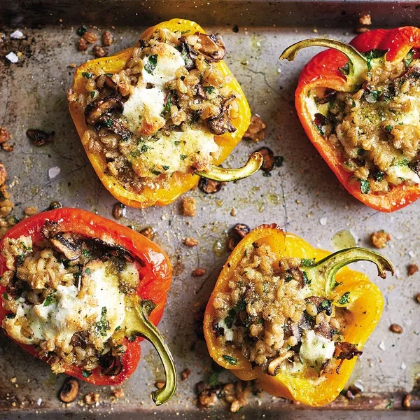 Beef and Wild Rice Stuffed Tomatoes Recipe