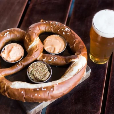 Beer And Pretzel Burgers