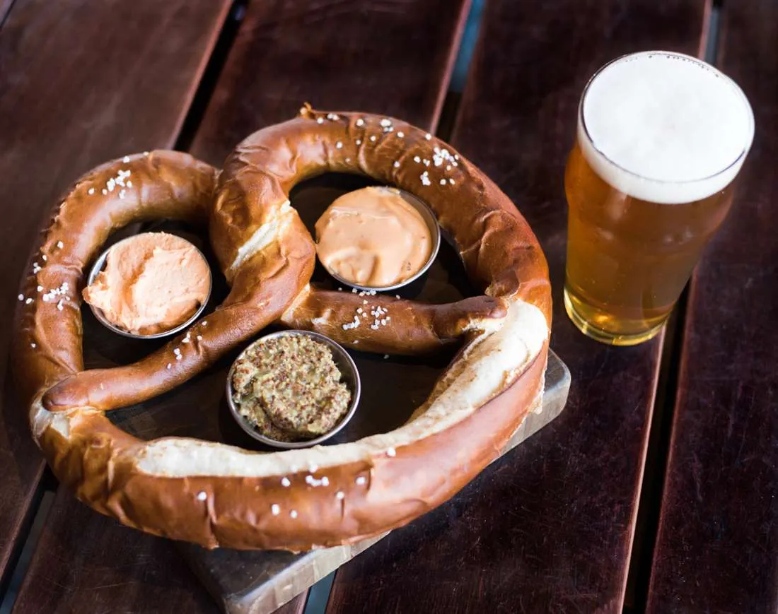 Beer And Pretzel Burgers