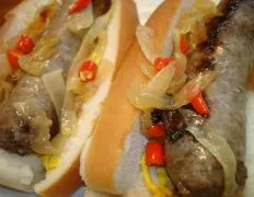 Beer Brats With Onions And Peppers