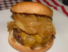 Beer Burgers With Beer Braised Onions