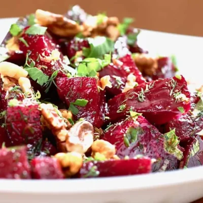 Beet Risotto With Walnuts And Gorgonzola