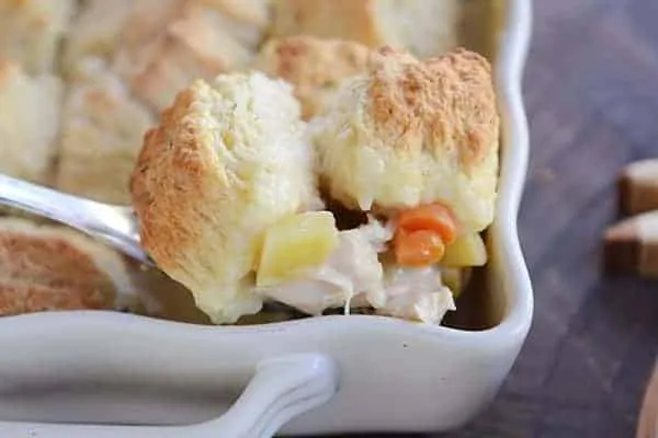 Biscuit-Topped Creamy Chicken Or Turkey