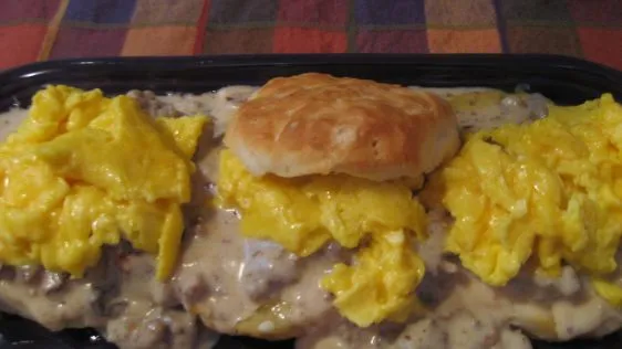 Biscuits & Gravy & Eggs Extraordinaire