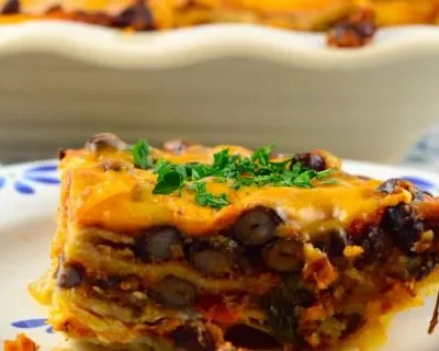 Black Bean And Tortilla Bake