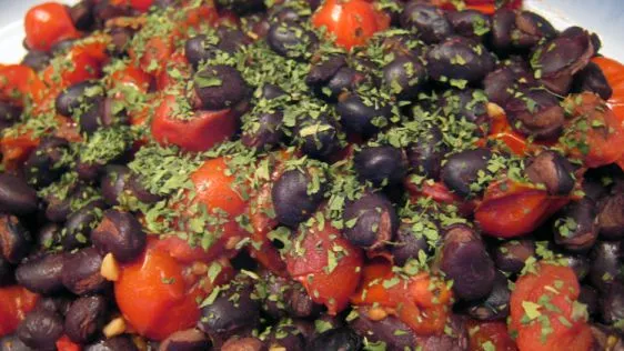 Black Beans And Tomatoes -Hot And Spicy