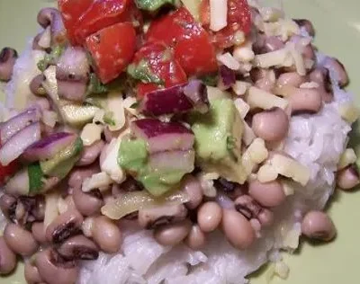 Black Eyed Peas With Coconut Rice And