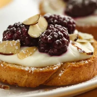 Blackberry- Almond Bruschetta