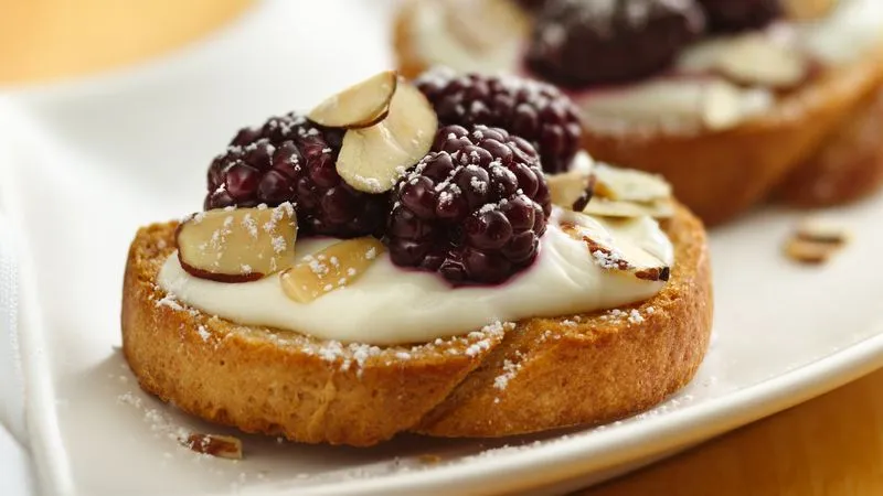 Blackberry- Almond Bruschetta