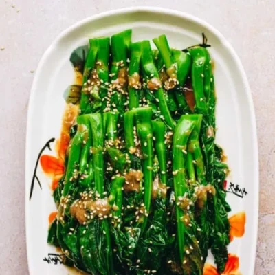 Blanched Gai Lan With Oyster Sauce Chinese