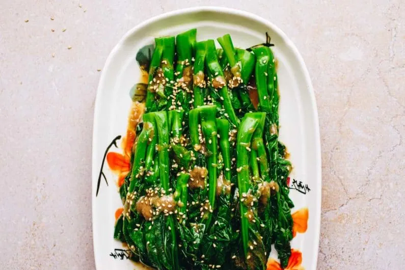 Blanched Gai Lan With Oyster Sauce Chinese