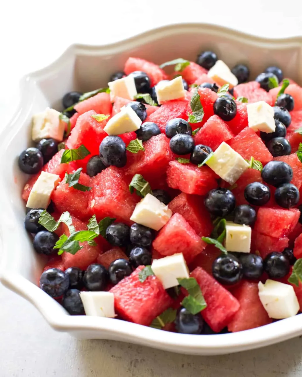 Blueberries And Melon With Honey Lime