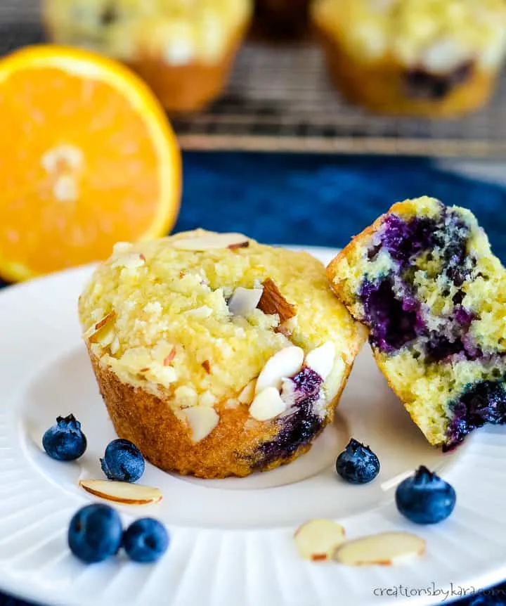 Blueberries And Orange Muffins