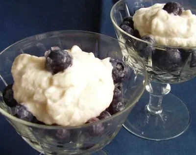 Blueberries With Banana Sauce