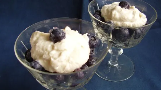 Blueberries With Banana Sauce