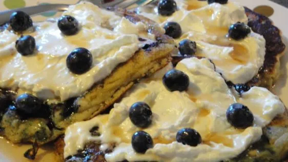 Blueberry Cheesecake Flapjacks