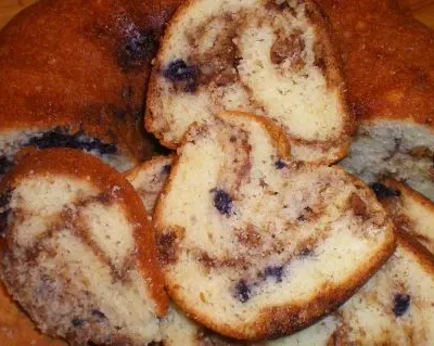 Blueberry Cinnamon-Swirl Bundt Cake