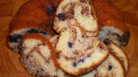 Blueberry Cinnamon-Swirl Bundt Cake