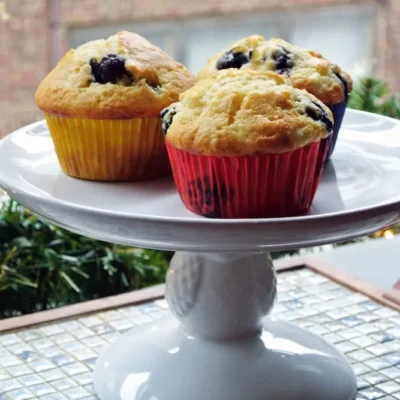 Blueberry Cottage Cheese Muffins