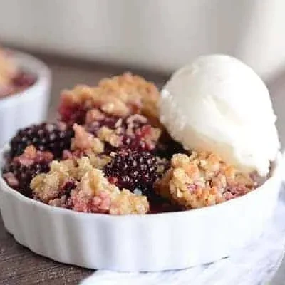 Blueberry Or Blackberry Cobbler With